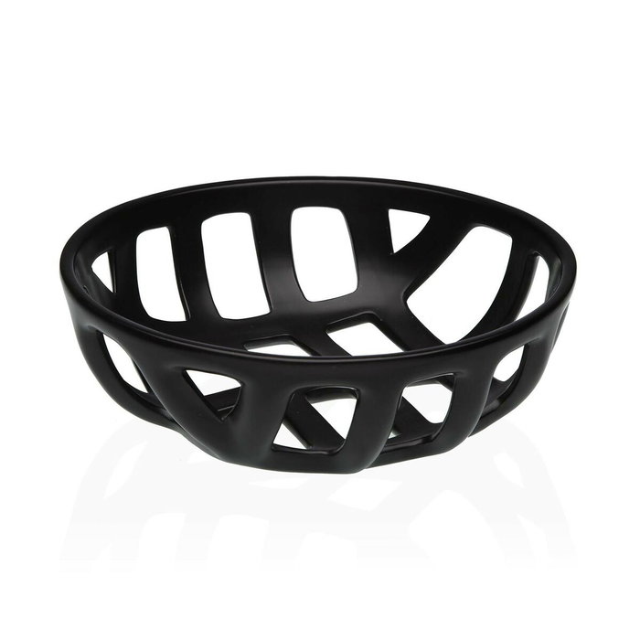 Frutero Versa Negro Cerámica Dolomita 26,4 x 8,5 x 26,4 cm Frutero Versa Negro Cerámica Dolomita 26,4 x 8,5 x 26,4 cm