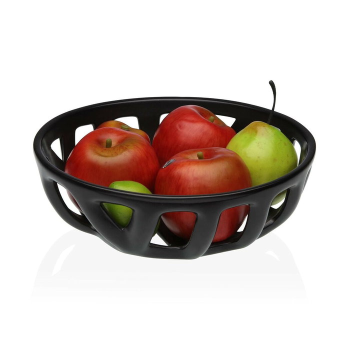 Frutero Versa Negro Cerámica Dolomita 26,4 x 8,5 x 26,4 cm Frutero Versa Negro Cerámica Dolomita 26,4 x 8,5 x 26,4 cm