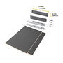 Emuca Kit de cajón para cocina o baño Vertex de altura 93mm con regulación 3D, tableros incluidos, módulo 900mm, Gris antracita