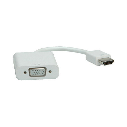 ROLINE Adaptador HDMI a VGA ST/BU 15cm, Macho/Hembra, 1920x1080 Pixeles
