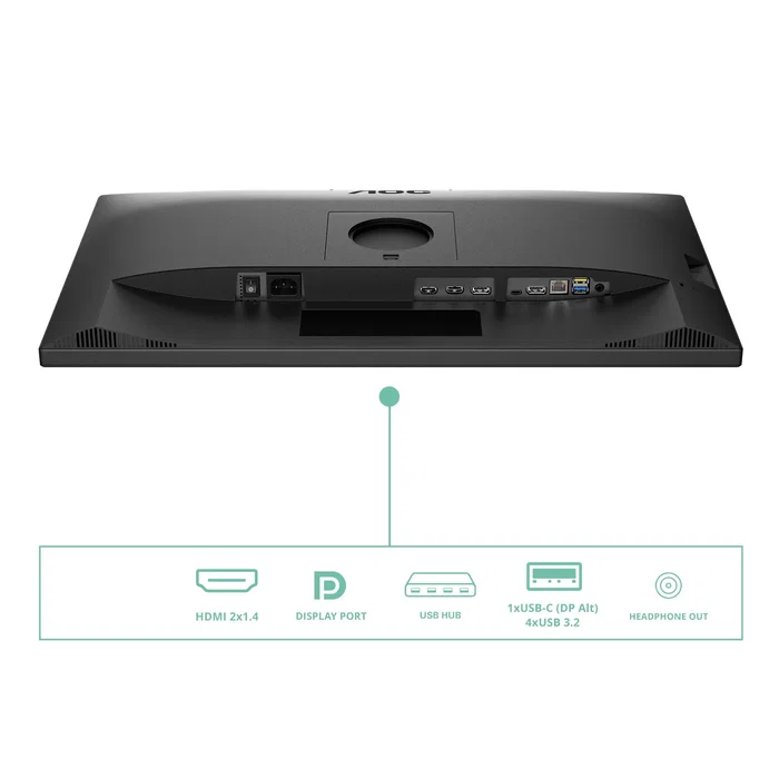 AOC Q27P3CW Monitor 27'' QHD IPS con Webcam 5MP y USB-C 90W
