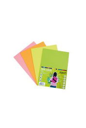 FABRISA Paquete de Papel A4 250 Hojas 80g 5 Colores Flúor Surtidos