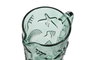 DKD Home Decor Jarra de Cristal Relieve Turquesa 1150ml
