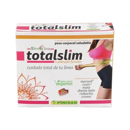 PINISAN Totalslim 30 Cap. Complemento Alimenticio con Morosil, CSAT+, Diente de León, Mate y Cromo para Control de Peso Vegano