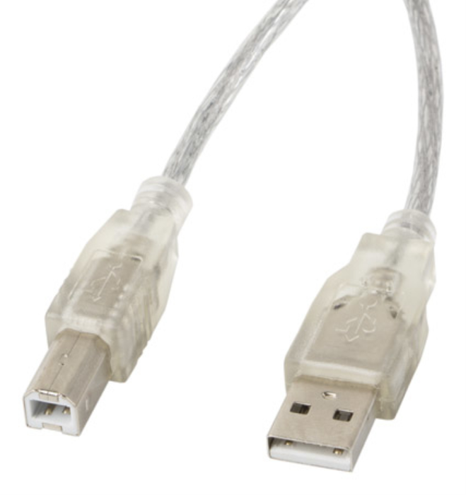 LANBERG Cable USB 2.0 de Tipo A a Tipo B, 5 m, Transparente LANBERG Cable USB 2.0 de Tipo A a Tipo B, 5 m, Transparente
