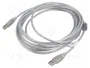 Lanberg Cable USB 2.0 A a B de 5 m Transparente