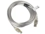 Lanberg Cable USB 2.0 de 5m con conectores USB-A y USB-B, Transparente
