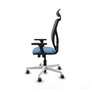 PIQUERAS Y CRESPO Silla de oficina Motilla con mecanismo Sincro/Traslack, Azul cielo y Gris