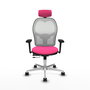PIQUERAS Y CRESPO Silla de oficina Jorquera Rosa y Blanco