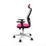 PIQUERAS Y CRESPO Silla de oficina Jorquera Rosa y Blanco