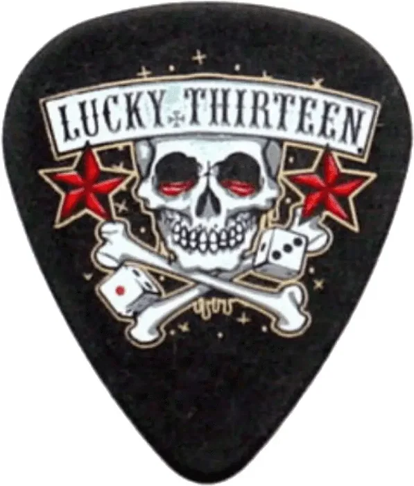 Dunlop Pack 36 Púas Lucky 13 Series II Skull Dice - 0,73 mm