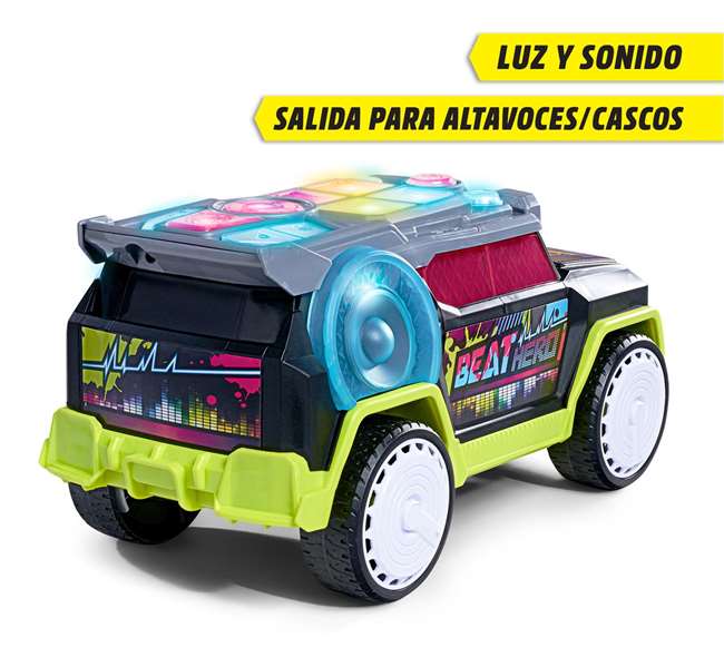 Smoby Coche Streets' n Beatz 32 cm con Luz y 22 Sonidos para Niños a partir de 3 Años