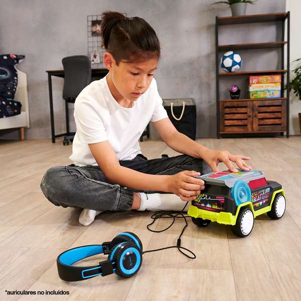 Smoby Coche Streets' n Beatz 32 cm con Luz y 22 Sonidos para Niños a partir de 3 Años