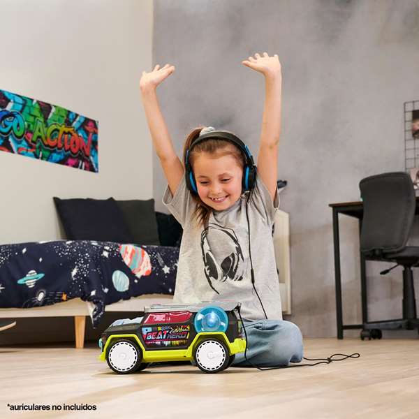 Smoby Coche Streets' n Beatz 32 cm con Luz y 22 Sonidos para Niños a partir de 3 Años