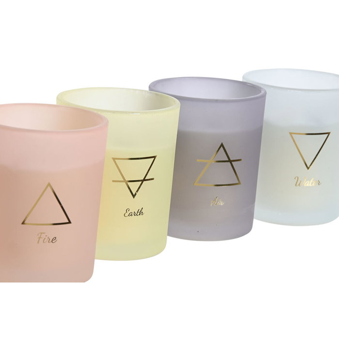 DKD Home Decor Vela Cristal Elementos Surtido de 4 Unidades