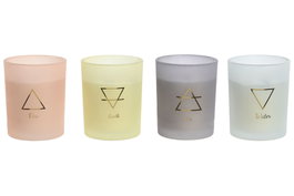 DKD Home Decor Vela Cristal Elementos Surtido de 4 Unidades