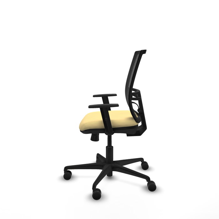 PIQUERAS Y CRESPO Silla de oficina Yunquera Sincro/Traslack Crema y Negro