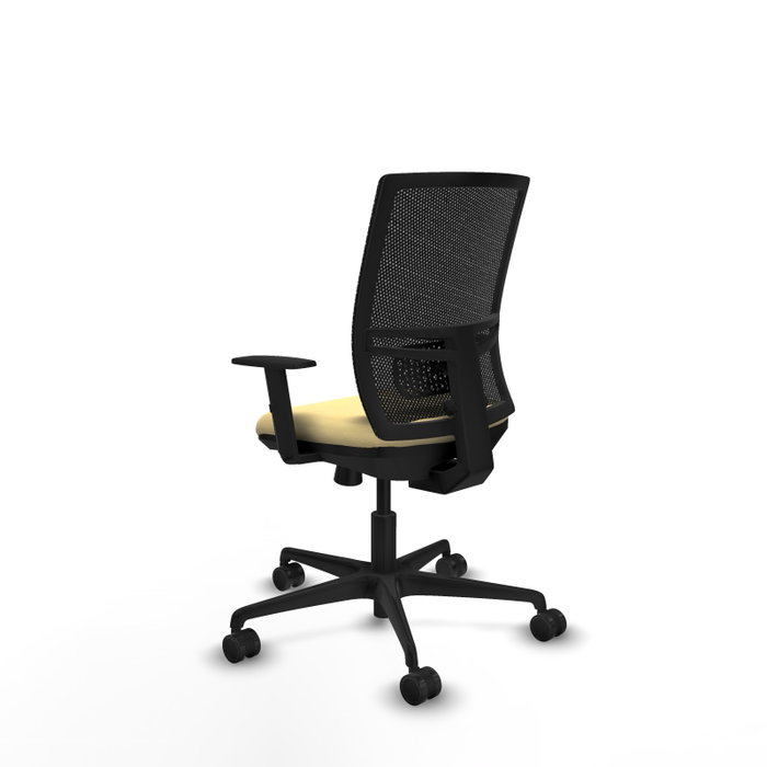 PIQUERAS Y CRESPO Silla de oficina Yunquera Sincro/Traslack Crema y Negro