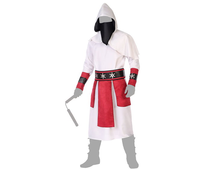 Atosa Disfraz Ninja Hombre Adulto Blanco XL