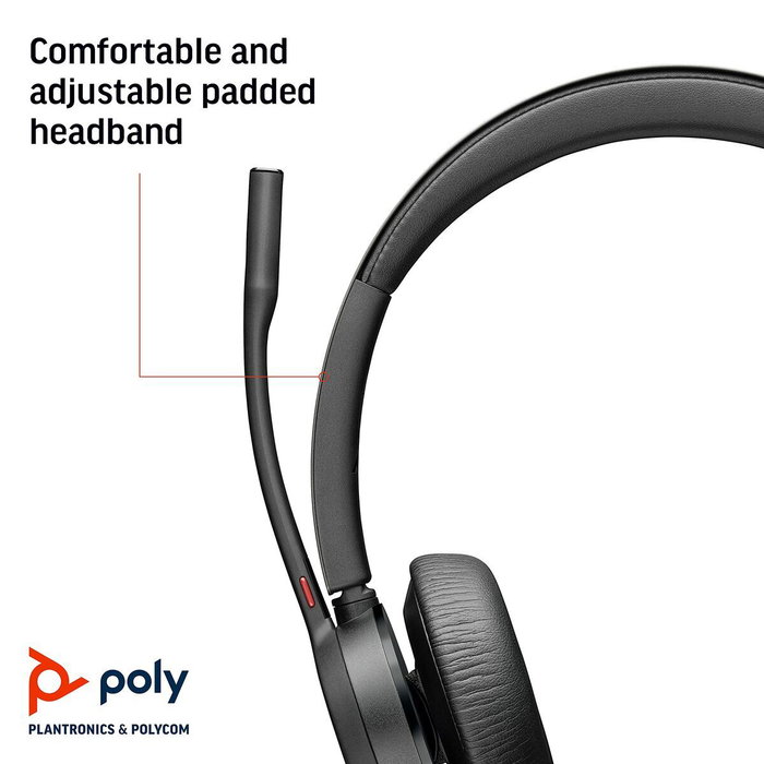 Poly Voyager 4320 Microsoft Teams Certified USB-A Headset + BT700 dongle - Negro Poly Voyager 4320 Microsoft Teams Certified USB-A Headset + BT700 dongle - Negro
