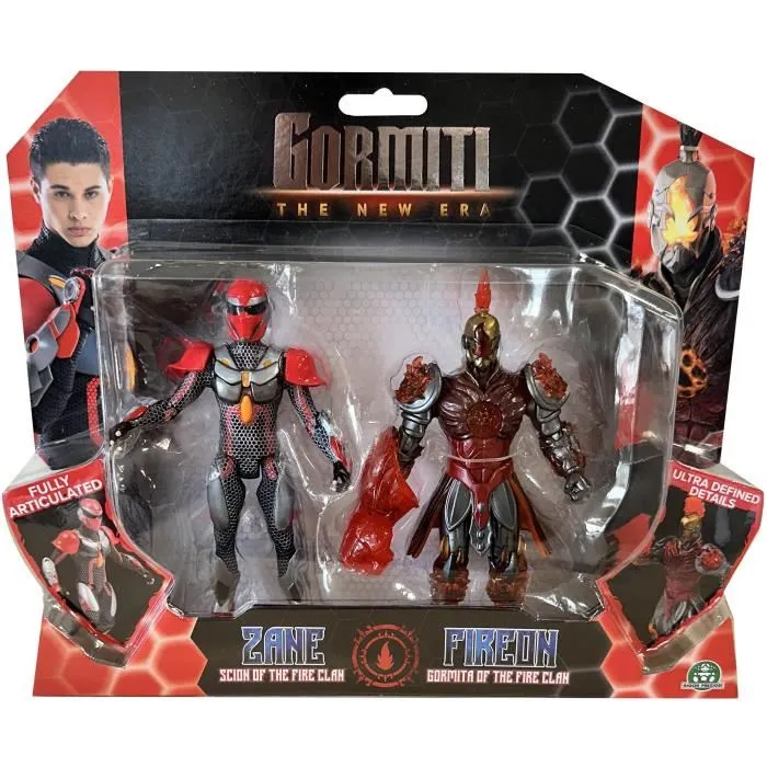 Gormiti GRV192 Caja de Figuras Scion y Gormiti Asociados con el Fuego Zane y Fireon 15 cm a partir de 4 Años