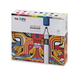 Carioca Rotulador Acrílico Plus Colores Surtidos Caja Premium 18 Ud