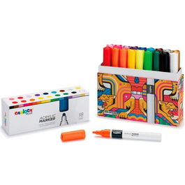 Carioca Rotulador Acrílico Plus Colores Surtidos Caja Premium 18 Ud