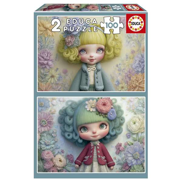 Educa Puzzle 2x100 Piezas Chicas Florales, Rompecabezas 6+ Años Multilingüe (Español, Inglés, Francés, Alemán, Italiano, Portugués, Neerlandés) Educa Puzzle 2x100 Piezas Chicas Florales, Rompecabezas 6+ Años Multilingüe (Español, Inglés, Francés, Alemán, Italiano, Portugués, Neerlandés)