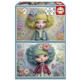 Educa Puzzle 2X100 piezas Chicas Florales