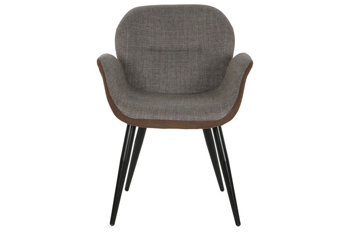 DKD Home Decor Silla Loft Marron Gris Metal PU 62 x 84 x 63 cm (2 Unidades)
