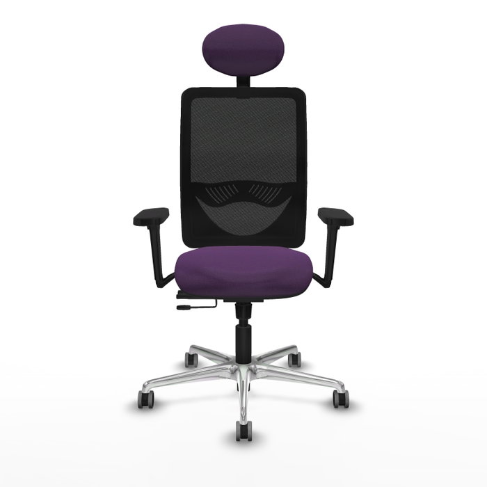 PIQUERAS Y CRESPO Silla de oficina Zulema Morado con Malla Negra