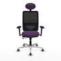 PIQUERAS Y CRESPO Silla de oficina Zulema Morado con Malla Negra