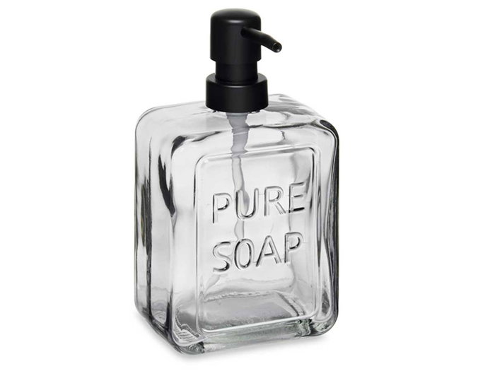 Berilo Dispensador Jabón Negro 570 ml con Dimensiones 10x18x6 cm (Set de 6)