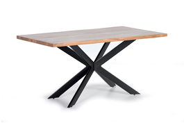 Giner y Colomer Mesa Comedor Acacia Natural con Patas Metal Negro 200 cm
