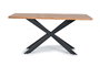 Giner y Colomer Mesa Comedor Acacia Natural con Patas Metal Negro 200 cm