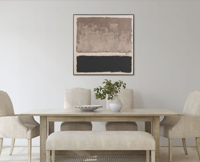 DKD Home Decor Cuadro Lienzo Abstracto Marrón y Negro 120x120x5,2 cm