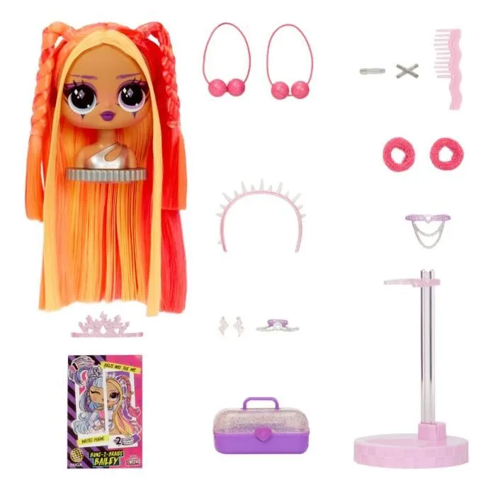 L.O.L. Surprise! LIT591757EUC Muñeca LOL Surprise Tweens Surprise Swap Fashion Doll- Buns-2- Braids Bailey, 17cm, 1 Mini Cabezal y Accesorios L.O.L. Surprise! LIT591757EUC Muñeca LOL Surprise Tweens Surprise Swap Fashion Doll- Buns-2- Braids Bailey, 17cm, 1 Mini Cabezal y Accesorios