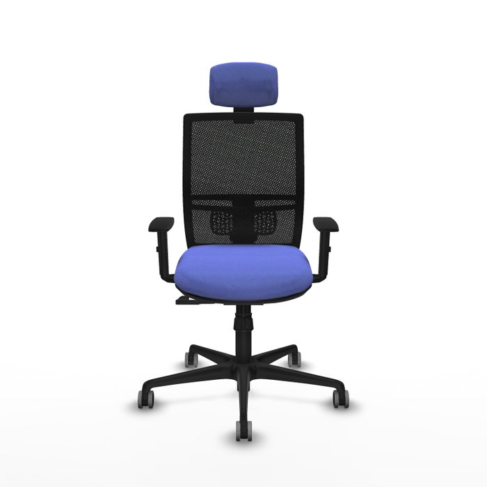 PIQUERAS Y CRESPO Silla de oficina Yunquera con mecanismo Sincro, Azul claro y Negro PIQUERAS Y CRESPO Silla de oficina Yunquera con mecanismo Sincro, Azul claro y Negro