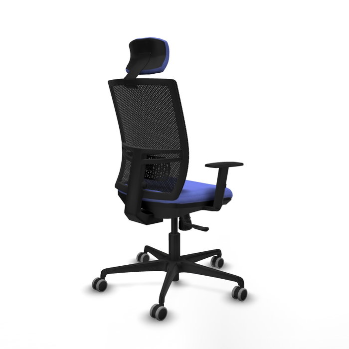 PIQUERAS Y CRESPO Silla de oficina Yunquera con mecanismo Sincro, Azul claro y Negro PIQUERAS Y CRESPO Silla de oficina Yunquera con mecanismo Sincro, Azul claro y Negro