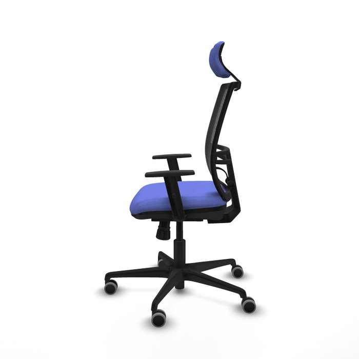 PIQUERAS Y CRESPO Silla de oficina Yunquera con mecanismo Sincro, Azul claro y Negro PIQUERAS Y CRESPO Silla de oficina Yunquera con mecanismo Sincro, Azul claro y Negro