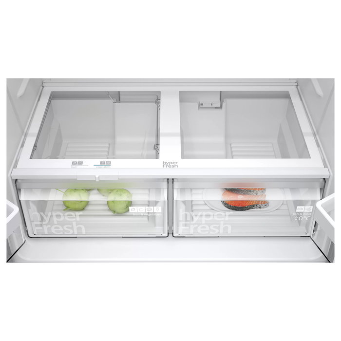 Siemens KF96NVPEA Frigorífico Combinado No Frost MultiDoor Puerta Francesa 605L (405L+200L) Clase E Plata SN-T 183x91x73,1 cm