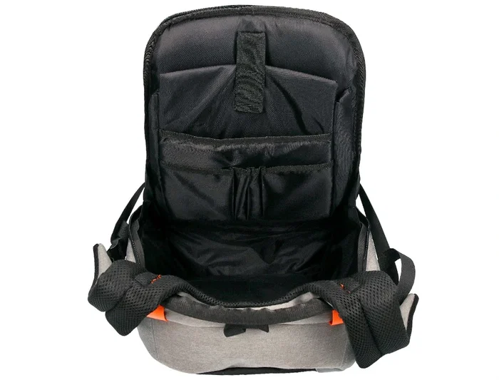Q-connect Mochila para portátil de 18" negra / gris, poliéster impermeable, 460x170x310 mm