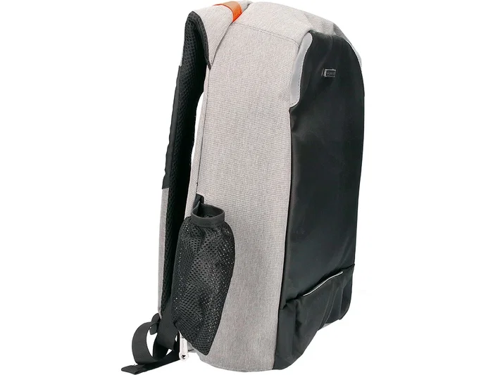 Q-connect Mochila para portátil de 18" negra / gris, poliéster impermeable, 460x170x310 mm