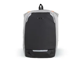 Q-connect Mochila para portátil de 18" negra / gris, poliéster impermeable, 460x170x310 mm
