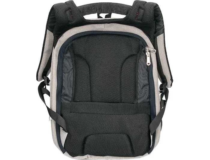 Q-connect Mochila para portátil de 18" negra / gris, poliéster impermeable, 460x170x310 mm