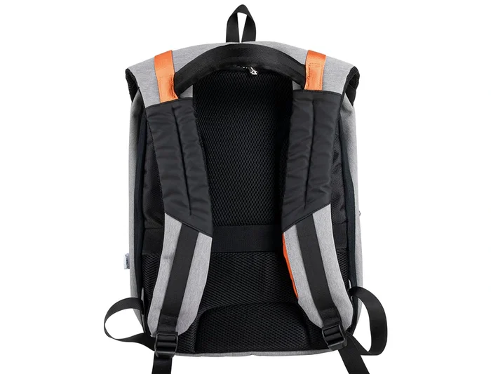 Q-connect Mochila para portátil de 18" negra / gris, poliéster impermeable, 460x170x310 mm