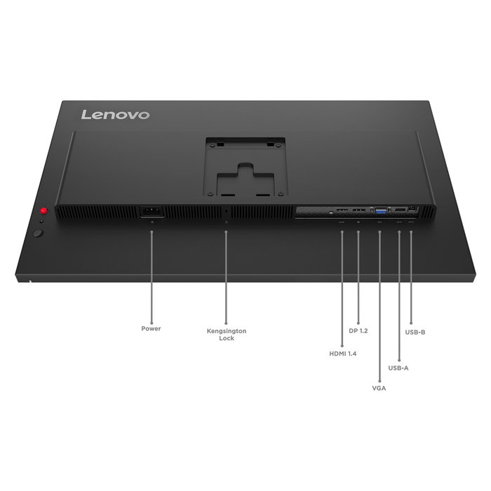 Lenovo T27-40 Monitor 27" 1920x1080 IPS 4ms 120Hz HDMI DisplayPort VGA USB-C USB-Hub VESA Negro