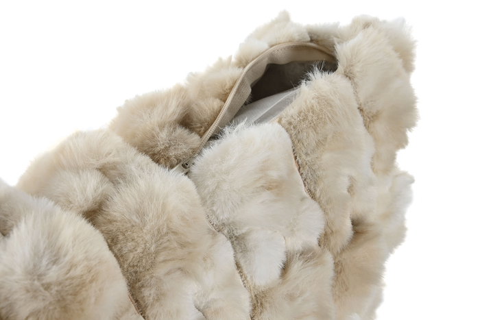 DKD Home Decor Cojin Urban Colección Manta gama alta 23 Beige Poliester 45 x 45 x 15 cm