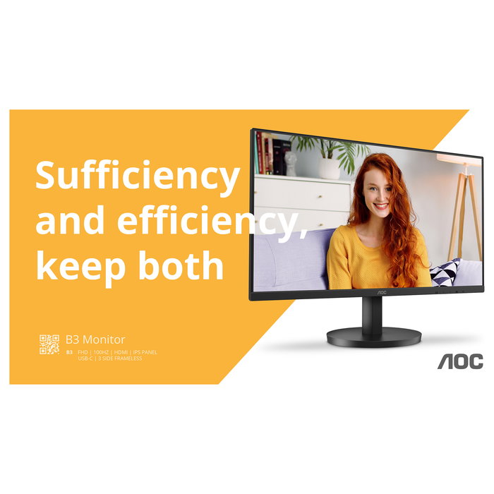 AOC Monitor 27" VA QHD 2560 x 1440 60Hz 16:9