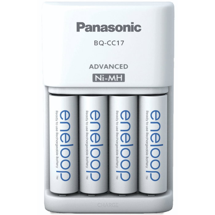 Panasonic Eneloop BQ-CC17 Cargador Inteligente con 4 Baterías AA 2000 mAh